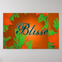 Christmas Poinsettia Orange Delight Blisse II Poster