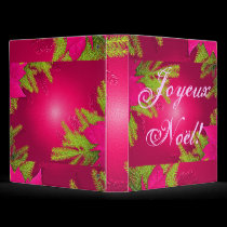 Christmas Poinsettia Pink And Green In French binders by Yve_13 Christmas Poinsettia Pink And Green In French binders