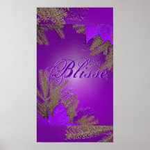 Christmas Poinsettia Purple Blisse I Print