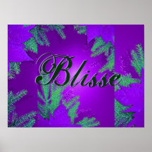Christmas Poinsettia Purple Delight Blisse Poster