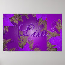 Christmas Poinsettia Purple Lisa II Poster