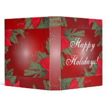 Christmas Poinsettia Red I binders