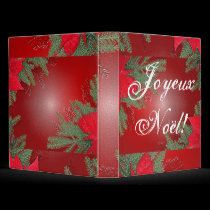 Christmas Poinsettia Red In French binders by Yve_13 Christmas Poinsettia Red In French binders