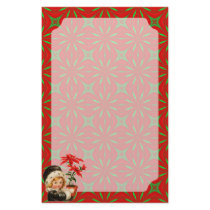 Christmas Poinsettia stationery by AuntBetsy Christmas Poinsettia stationery
