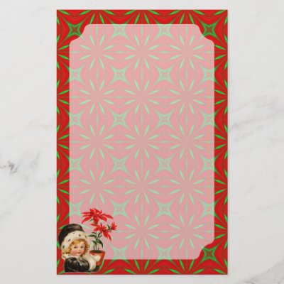 Christmas Poinsettia stationery