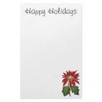 Christmas Poinsettia stationery by ChristmasCafe Christmas Poinsettia stationery