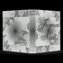 Christmas Poinsettia White And Grey In French binders by Yve_13 Christmas Poinsettia White And Grey In French binders
