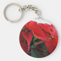 Christmas Pointsettia Keychain