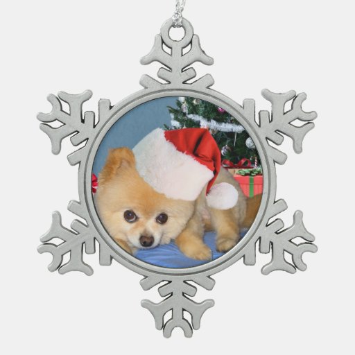 christmas pomeranian dog santa hat snowflake pewter christmas pomeranian dog santa hat snowflake pewter