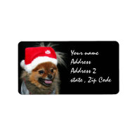 Christmas Pomeranian Shipping Labels