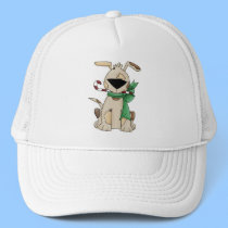 Christmas pooch with candy cane hats