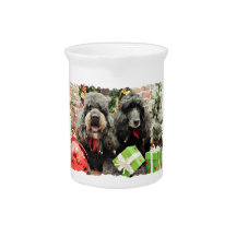 Christmas - Poodle - Cooper and Lily Pitcher