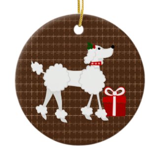 Christmas Poodle ornament