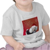 Christmas poodle t-shirt