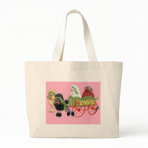 Christmas Poodle Wagon bags