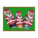 Christmas Post Card Template Chocolate Santa's postcards