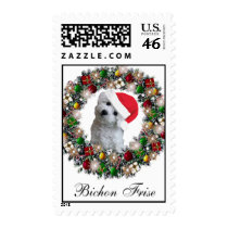 Christmas Postage - Bichon Frise