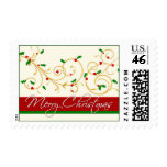 Christmas Postage - Elegant scrolls and holly