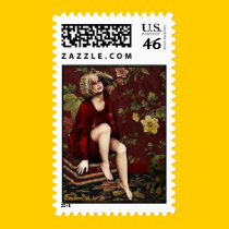 Christmas Postage FullFigureLady-stamp