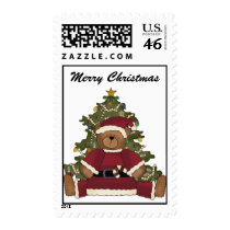 Christmas Postage Stamp by SoCalTeeShirts Christmas Postage Stamp