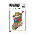 Christmas Postage Stamp Peeking Gingerbread Boy by suncookiez Christmas Postage Stamp Peeking Gingerbread Boy