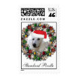 Christmas Postage - Standard Poodle stamp