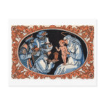 Christmas postcard: Mary, Jesus and shepherds