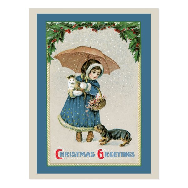 Christmas Postcard:  Vintage Christmas Postcard