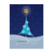 CHRISTMAS POSTCARD :: whimsical christmastree 2P