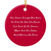 Christmas Prayer Ornament (Red) ornaments