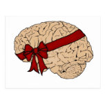 Christmas Present Brain Post Card