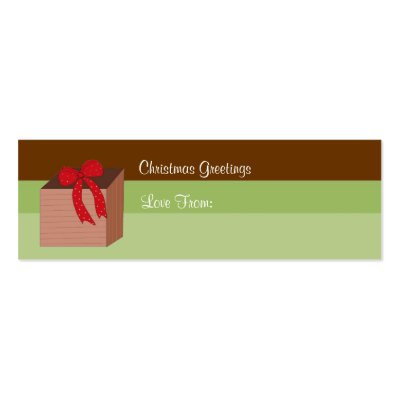 Christmas Present  - Gift Tag Business Card Template by seashell2