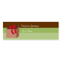 Christmas Present  - Gift Tag business cards
