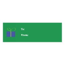 Christmas Present Gift Tag (green) Business Card Template