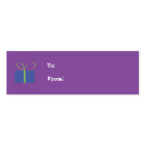 Christmas Present Gift Tag (purple) Business Card Templates