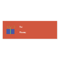 Christmas Present Gift Tag (red) Business Card