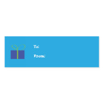 Christmas Present Gift Tag (turquoise) Business Card