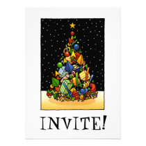 Christmas Present Invitation invitations
