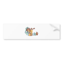christmas present rag annie bumper stickers by doonidesigns christmas present rag annie bumper stickers