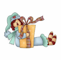 christmas present rag annie photo sculptures