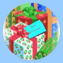Christmas presents gift tags stickers