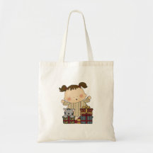 christmas presents girl tot canvas bags