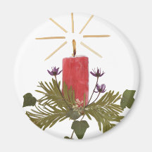 Christmas Pressed Flower Designs Refrigerator Magnets