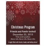 Christmas Program Red Snowflakes Flyer