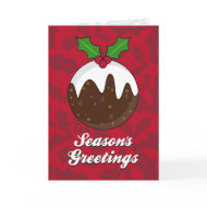 Christmas Pudding Christmas card card