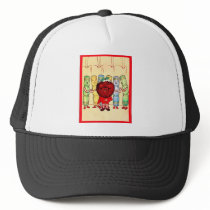 Christmas Pudding & Crackers ~ Vintage Christmas Trucker Hat