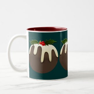 christmas pudding desert mug