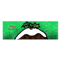 Christmas Pudding Gift Tag business cards