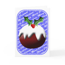 Christmas Pudding Greetings Card