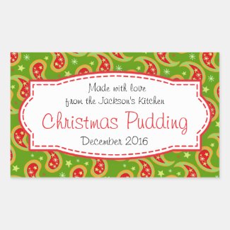 Christmas pudding paisley